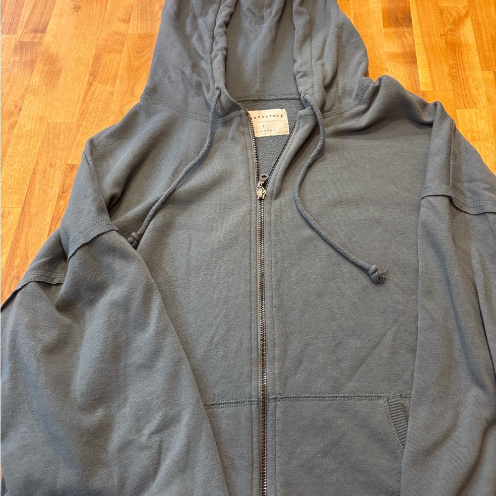 Aeropostale Blue Full-Zip Hoodie - large (like new)